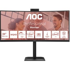 AOC E4 CU34E4CW 34 UltraWide Quad HD 120Hz VA Monitor