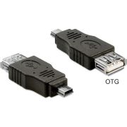DeLOCK 65399 tussenstuk voor kabels mini USB A USB A Zwart