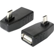 DeLOCK 65473 tussenstuk voor kabels micro USB USB 2.0 Zwart