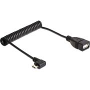 DeLOCK 83354 USB-kabel USB 2.0 0,5 m Micro-USB B USB A Zwart