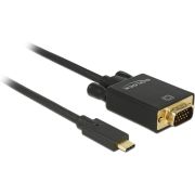 DeLOCK 85262 video kabel adapter 2 m USB Type-C VGA (D-Sub) Zwart