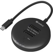 Sandberg 136-72 basisstation voor opslagstations USB 3.2 Gen 2 (3.1 Gen 1) Type-C Zwart