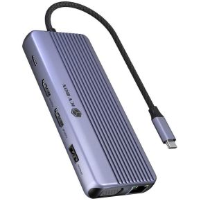 ICY BOX IB-DK4062-CPD Bedraad USB 3.2 Gen 1 (3.1 Gen 1) Type-C Antraciet
