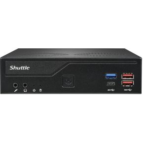 Shuttle Slim PC DH770 , S1700, 2x HDMI, 2x DP , 2x 2.5G LAN, 2x COM, 8x USB, 1x 2.5 , 2x M.2, 24/7 p