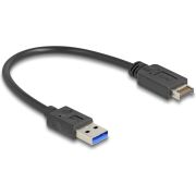 DeLOCK 85449 USB-kabel USB 3.2 Gen 2 (3.1 Gen 2) 0,3 m USB E USB A Zwart