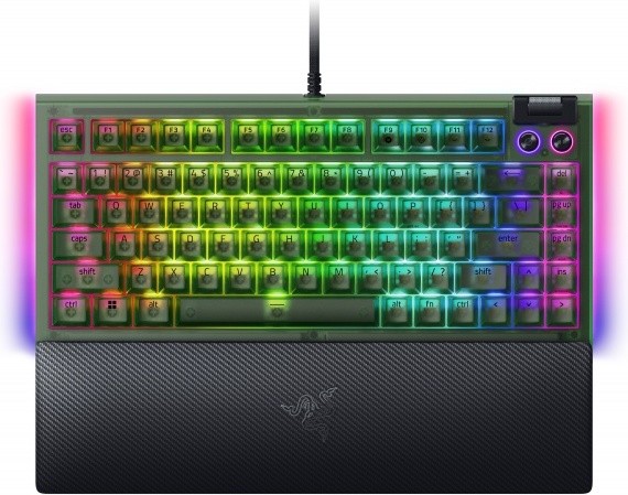 Razer BlackWidow V4 75% Groen Transparant Gaming Toetsenbord