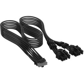 Corsair 12V-2x6 to 2x 8-pin (6+2 split) PCIe Cable, Blac