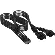 Corsair 12V-2x6 to 2x 8-pin (6+2 split) PCIe Cable, Blac