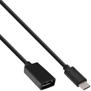 InLine 35800 USB-kabel USB 3.2 Gen 2 (3.1 Gen 2) 0,15 m USB A USB C Zwart