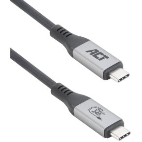 ACT USB4 80Gbps Thunderbolt 5 240W USB Type-C kabel, USB-IF gecertificeerd, 1,5 meter