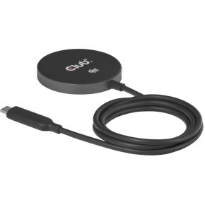 CLUB3D CAC-3027 Qi2 25W draadloze oplader zwart Qi 2.2 MagSafe-compatibel magnetisch pad