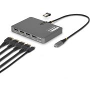 StarTech.com QUAD-USB-DP-ADAPT laptop dock & poortreplicator Bedraad USB 3.2 Gen 1 (3.1 Gen 1) Type-