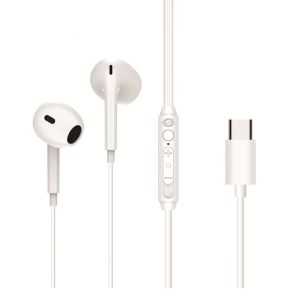Conceptronic BRENDAN02W In-ear Bedraad Wit USB Type-C