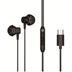 Conceptronic BRENDAN04B In-ear Bedraad Zwart USB Type-C