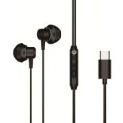 Conceptronic BRENDAN04B In-ear Bedraad Zwart USB Type-C