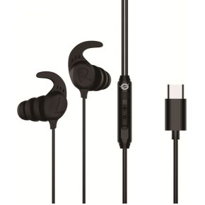 Conceptronic BRENDAN05B In-ear Bedraad Zwart USB Type-C