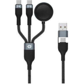Conceptronic ETTA08B15 USB-kabel USB 2.0 1,5 m USB A 2 x USB C Zwart
