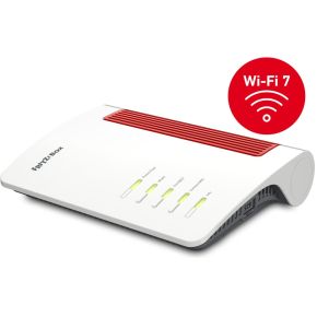 Box 5690 draadloze router 2.5 Gigabit Ethernet Dual-band (2.4 GHz / 5 GHz) Rood, Wit
