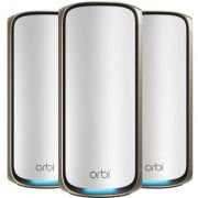 NETGEAR Orbi 970 Series Quad-Band Wi-Fi 7, 3-Pack Quad-band (2.4 GHz / 5 GHz-1 / 5 GHz-2 / 6 GHz) Wi- router