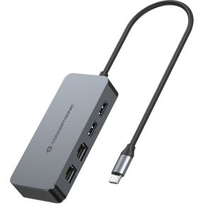 Conceptronic ABBY24G USB-C Dual-Port Gigabit Network Adapter met 2-Port USB Hub