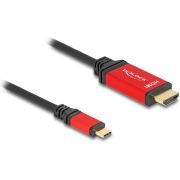 DeLOCK 80096 video kabel adapter 2 m USB Type-C HDMI Zwart, Rood