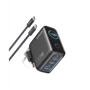 Anker B121BGZ1 Dual USB-C / USB-A Snellader 100W Zwart met Kabel