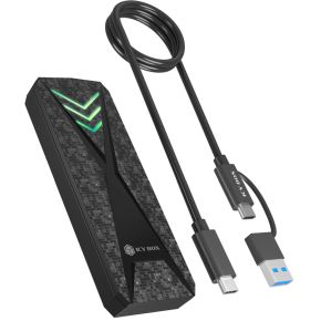 ICY BOX IB-1805ML-CU31 SDD-behuizing Zwart M.2