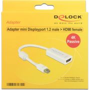 DeLOCK 62614 video kabel adapter 0,2 m Mini DisplayPort HDMI Type A (Standaard) Wit
