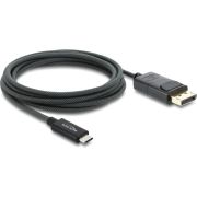 DeLOCK 81702 video kabel adapter 2 m USB Type-C DisplayPort Zwart