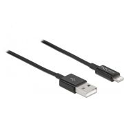 DeLOCK 83002 Lightning-kabel 1 m Zwart