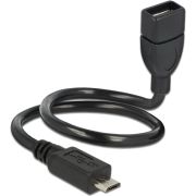 DeLOCK 83927 USB-kabel USB 2.0 0,35 m Micro-USB B USB A Zwart