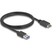 DeLOCK 85411 USB-kabel USB 3.2 Gen 2 (3.1 Gen 2) 0,8 m USB E USB A Zwart