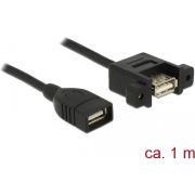 DeLOCK 85460 USB-kabel USB 2.0 1 m USB A Zwart