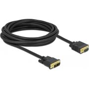 DeLOCK 86751 video kabel adapter 5 m DVI VGA (D-Sub) Zwart