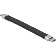 DeLOCK 86941 Lightning-kabel 0,13 m Zwart, Zilver