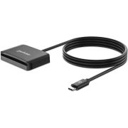 Manhattan USB-C smartcardlezer met contact, met microSD-slot, USB-C male connector, compatibel met W