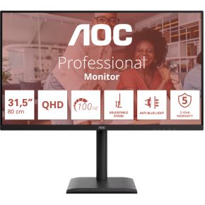 AOC E4 Q32E4U computer monitor 80 cm (31.5 ) 2560 x 1440 Pixels Quad HD LED Zwart