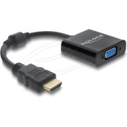 DeLOCK 61077 video kabel adapter 0,15 m HDMI Type A (Standaard) VGA (D-Sub) Zwart