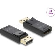 DeLOCK 61084 tussenstuk voor kabels DisplayPort HDMI Zwart
