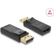 DeLOCK 61086 tussenstuk voor kabels DisplayPort HDMI Zwart