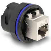 DeLOCK 67048 tussenstuk voor kabels RJ45 Zwart, Metallic