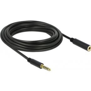 DeLOCK 85799 audio kabel 5 m 4.4mm Zwart