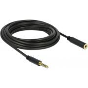 DeLOCK 85799 audio kabel 5 m 4.4mm Zwart