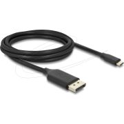 DeLOCK 80165 video kabel adapter 2 m USB Type-C DisplayPort Zwart
