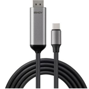Lindy 43504 video kabel adapter 2 m USB Type-C DisplayPort Grijs