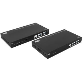 ACT AV media extender set met dual USB-C switch. CAT6A. 100 meter