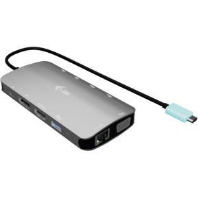 I-tec USB-C Metal Nano 3x Display (DP, HDMI and VGA) Docking Station + Power Delivery 100 W