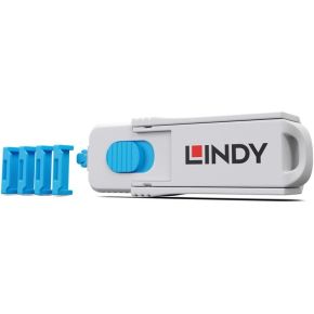 Lindy 40320 poortblokker Poortblokker + sleutel HDMI Blauw Acrylonitrielbutadieenstyreen (ABS) 5 stu