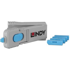 Lindy 40324 poortblokker Poortblokker + sleutel DisplayPort Blauw Acrylonitrielbutadieenstyreen (ABS