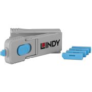 Lindy 40324 poortblokker Poortblokker + sleutel DisplayPort Blauw Acrylonitrielbutadieenstyreen (ABS